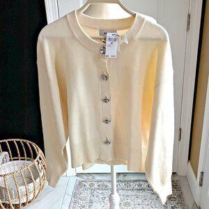 NEW! EXQUISITE JASON WU CARDIGAN SWEATER SZ M